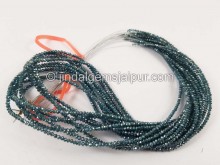 Blue Diamond Faceted Roundelle Beads